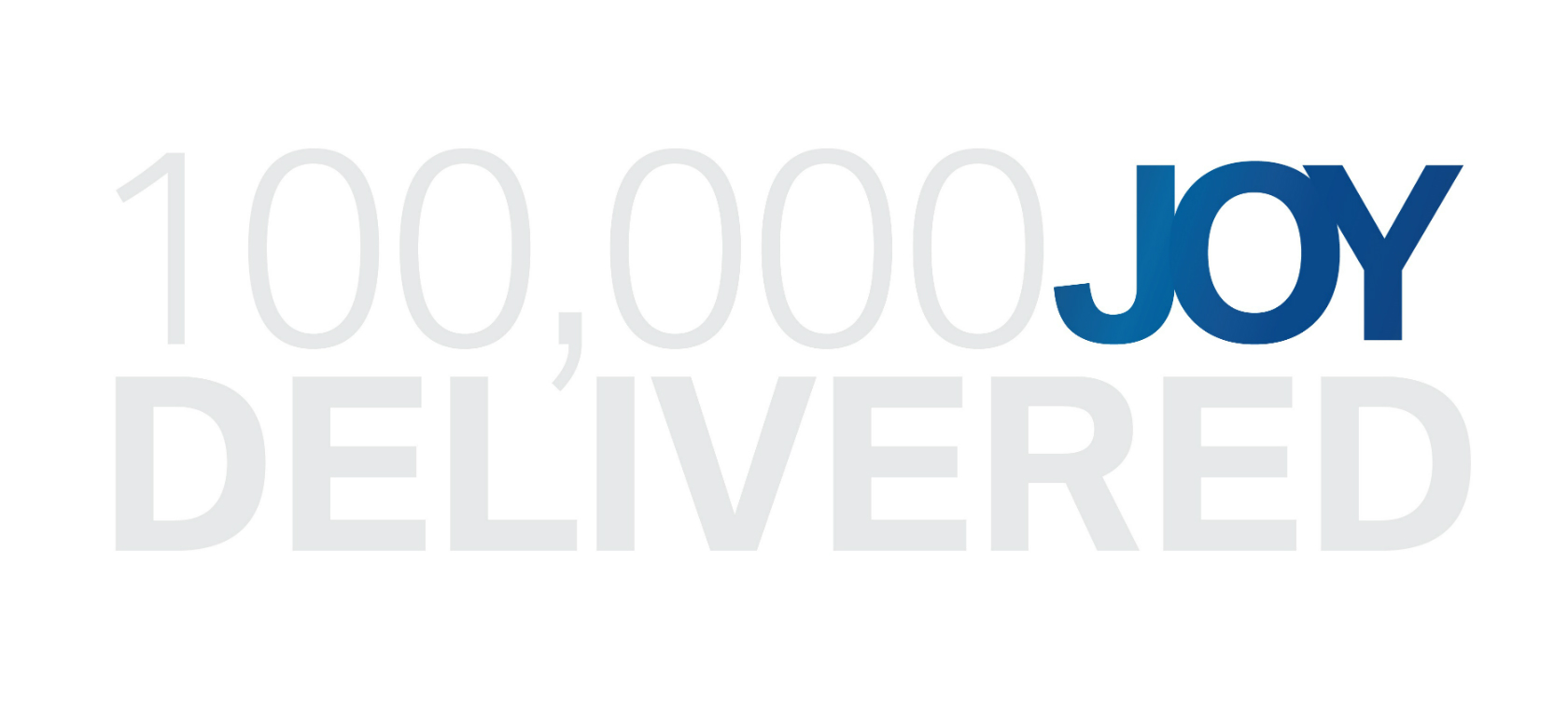 100,000 JOYs Delivered 100,000 JOYs Delivered